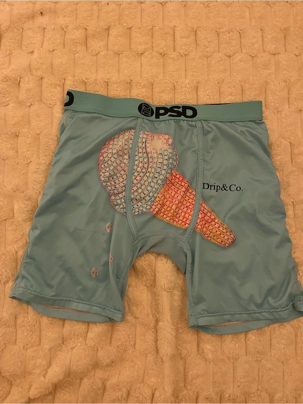 ethika White Playing Card Print Boxer Briefs with Red & Black Accents